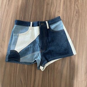 FARM RIO size 26 denim cut out shorts